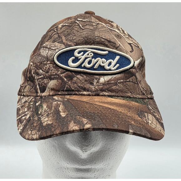Ford Camo Baseball Cap Realtree-Style Camouflage Hat Stretch Fit L/XL - Picture 1 of 6